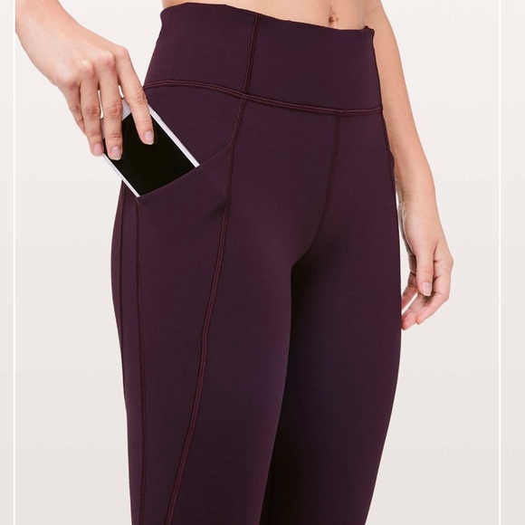 Lululemon Time To Sweat High Rise 28” Plum Shadow Leggings - Picture 3 of 7